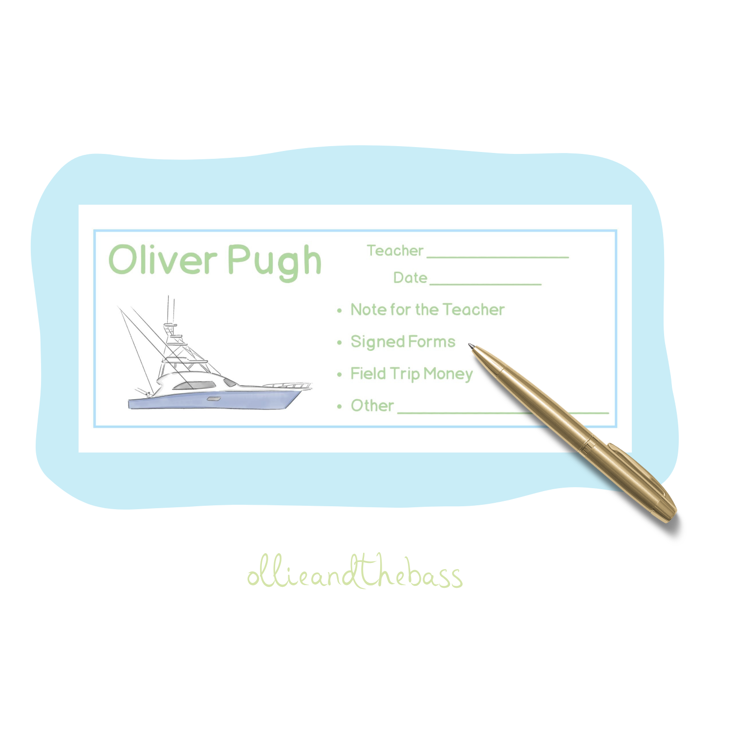 Yacht - School Envelopes