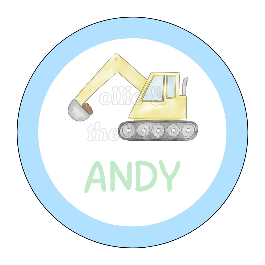 Bag Tag: Excavator