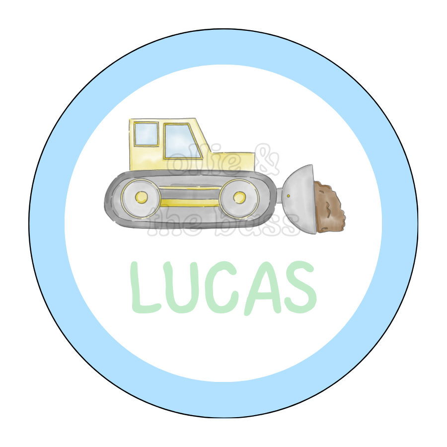 Bag Tag: Bulldozer