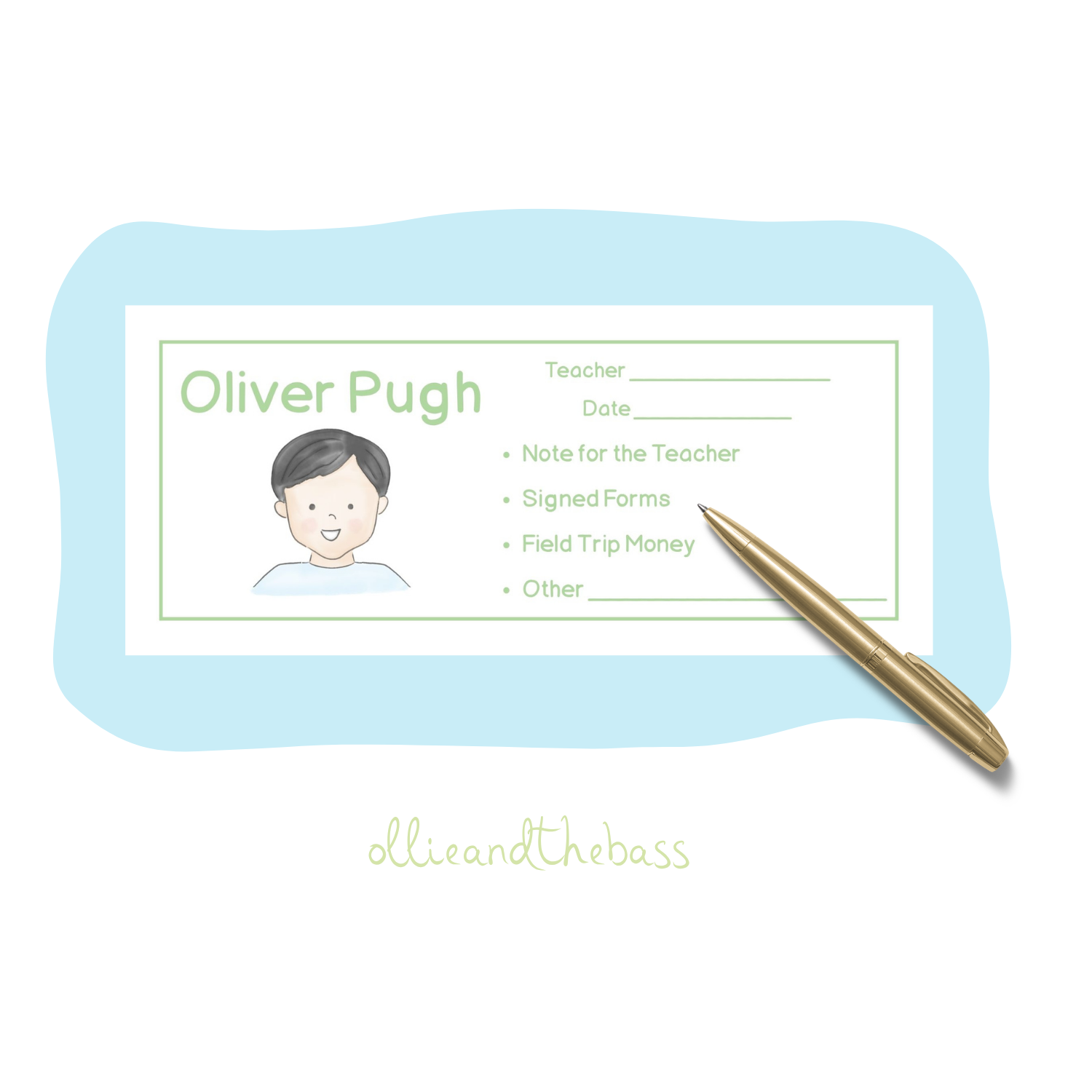 Little Boy Faces- School Envelopes