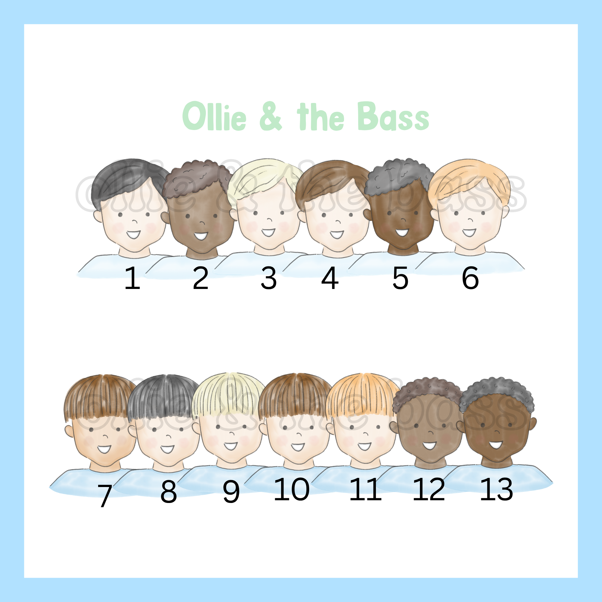 Little Boy Faces- School Envelopes