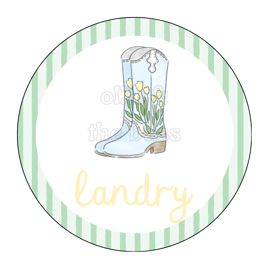 Bag Tag: Tulip Boots