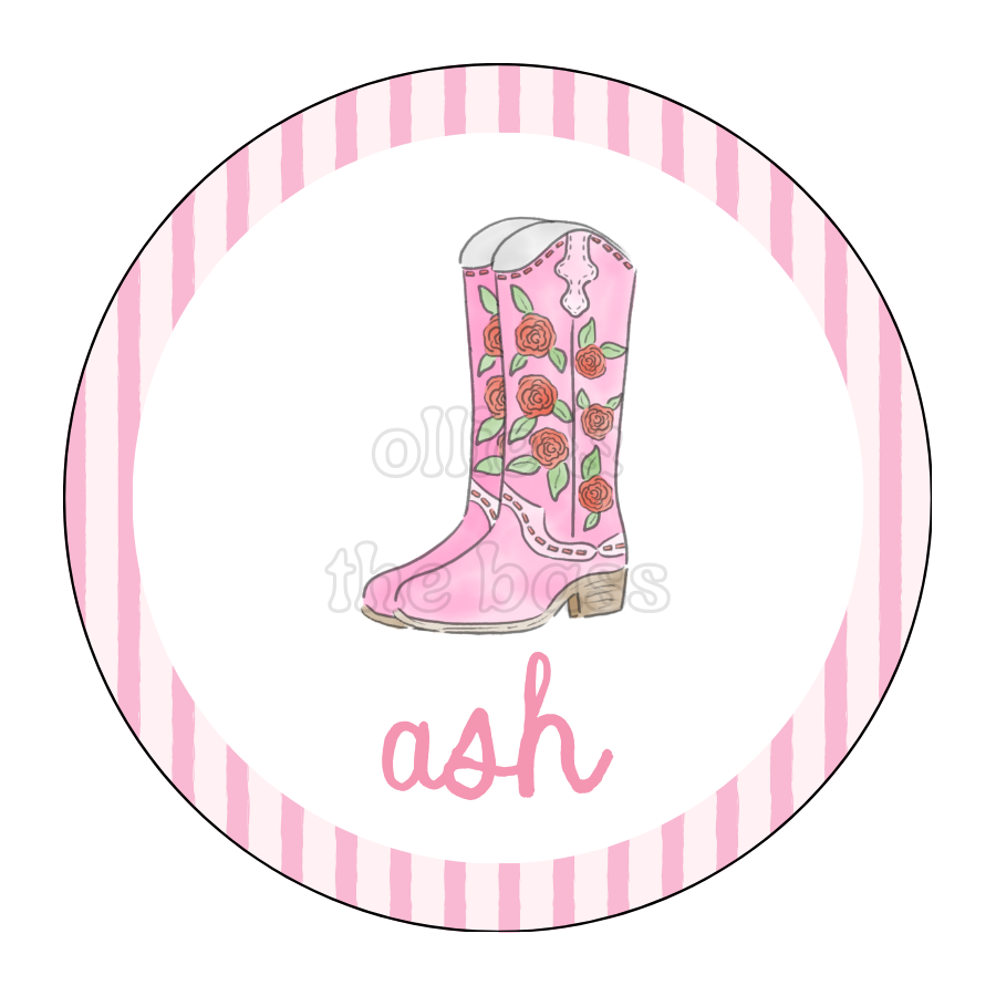Bag Tag: Rose Boots