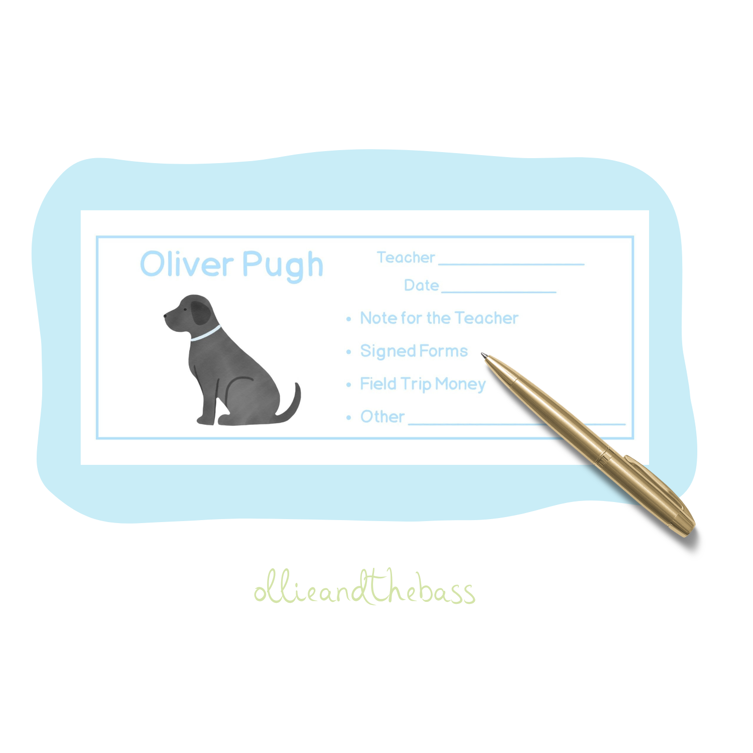 Black Lab- School Envelopes