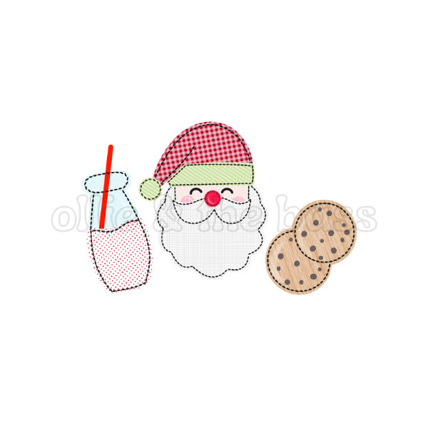 Red Santa Milk & Cookies