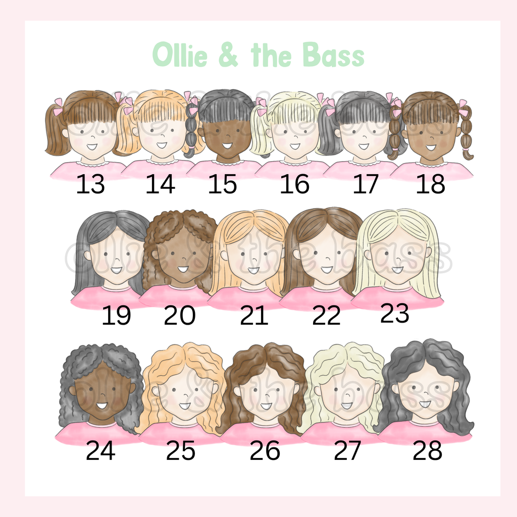 Little Girl Faces- School Envelopes