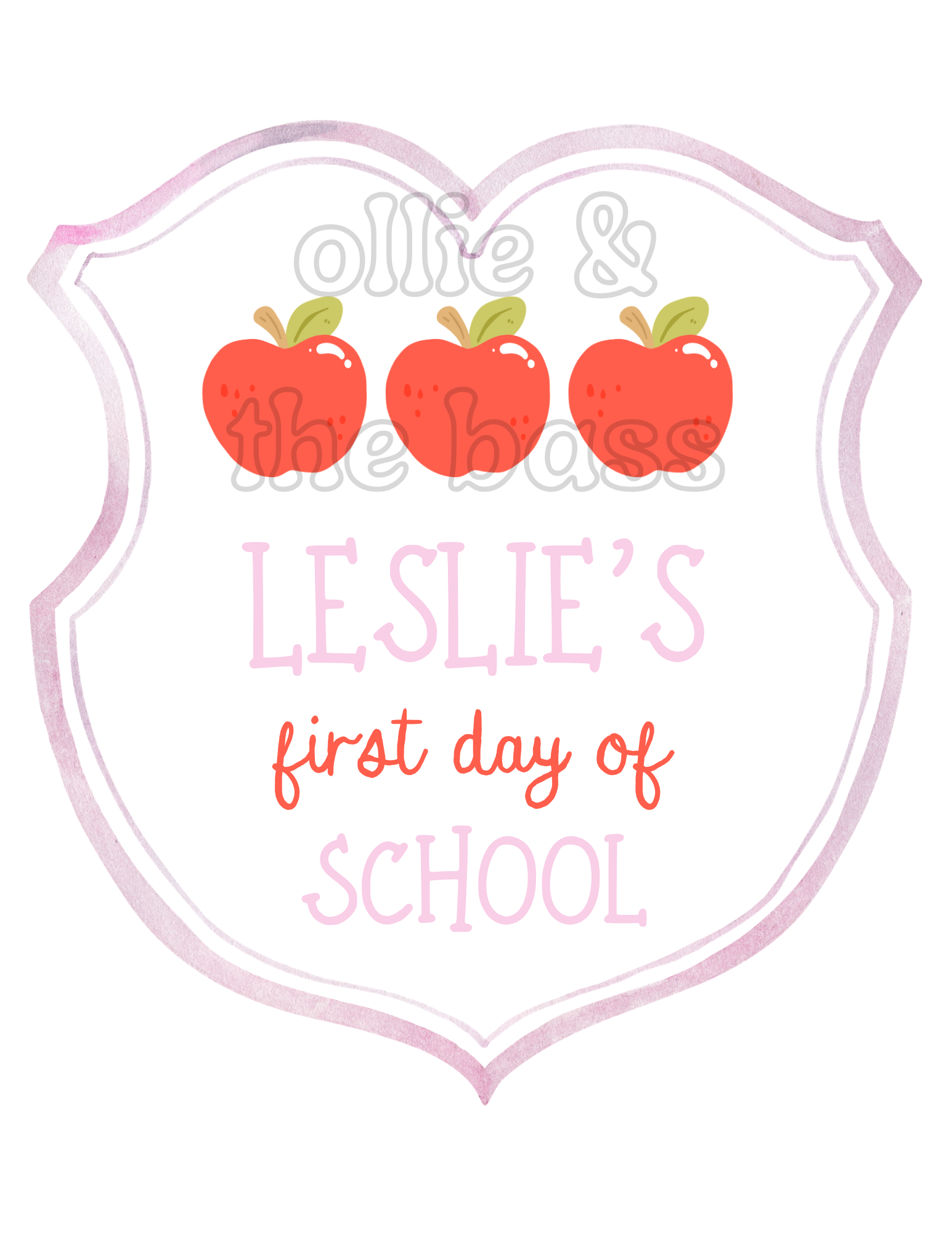Pink Apple School Banner