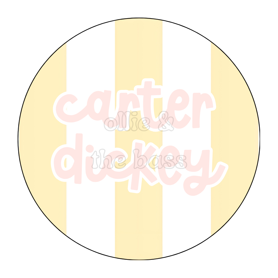 Bag Tag: Pink & Yellow Stripes
