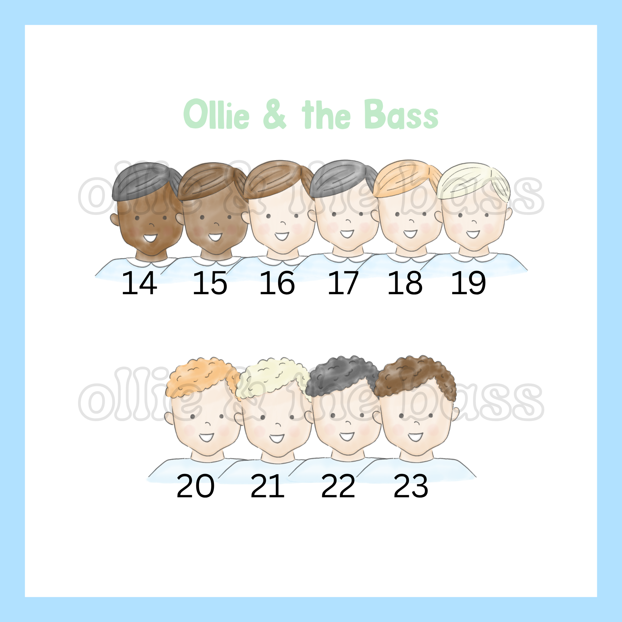 Little Boy Faces- School Envelopes