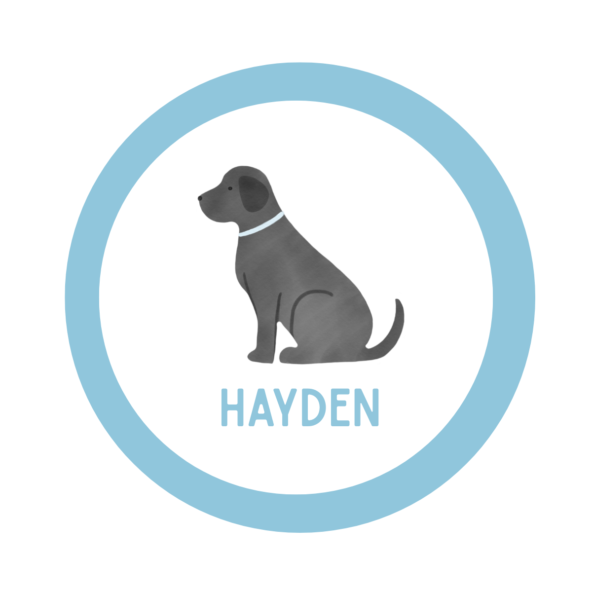 Bag Tag: Black Lab (Blue)