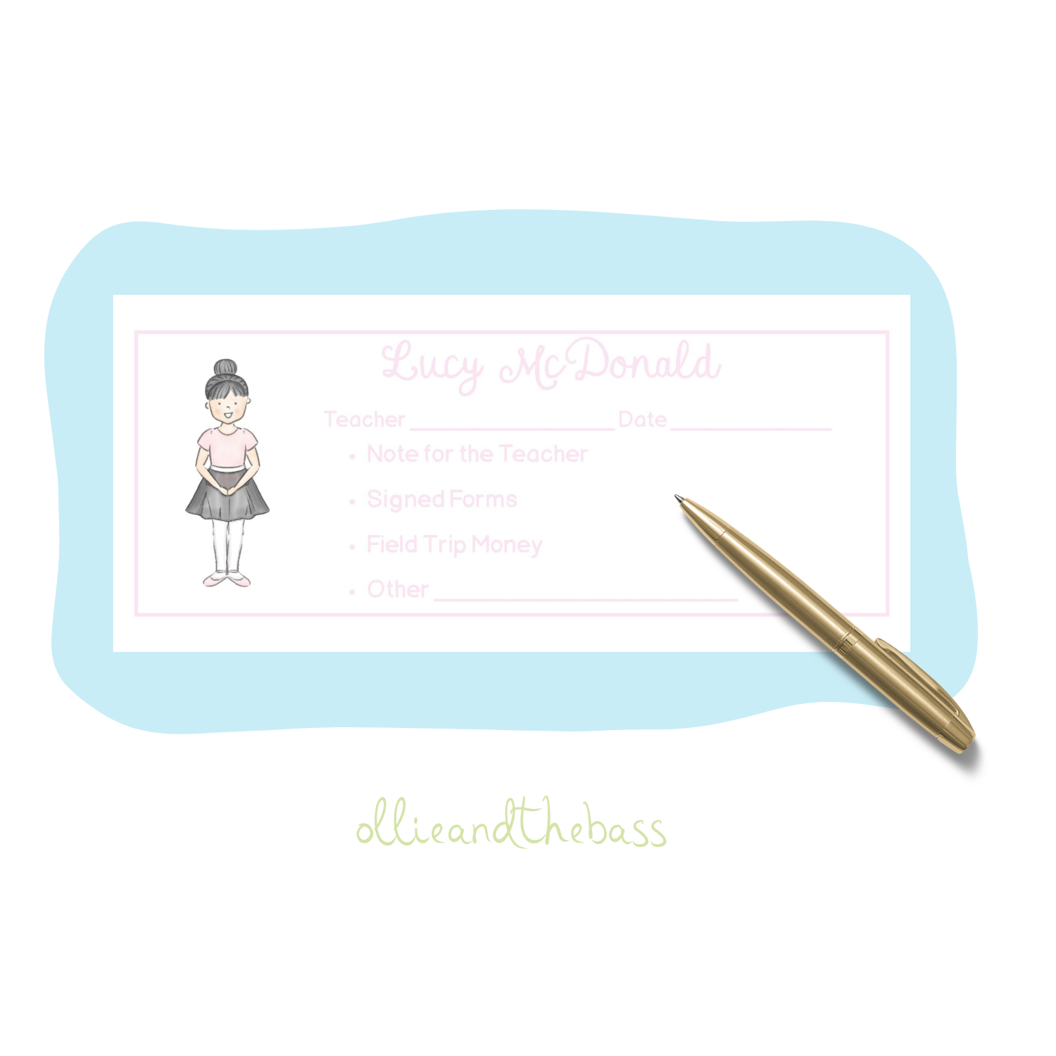 Ballerina-  School Envelopes
