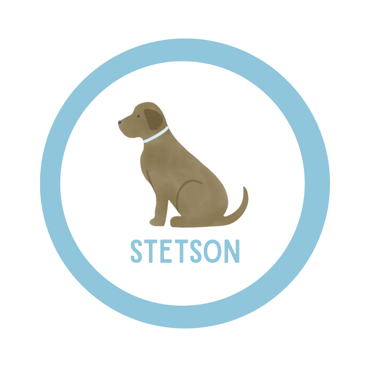 Bag Tag: Chocolate Lab (Blue)