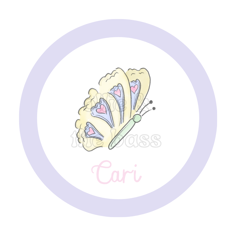 Bag Tag: Yellow + Lavender Butterfly