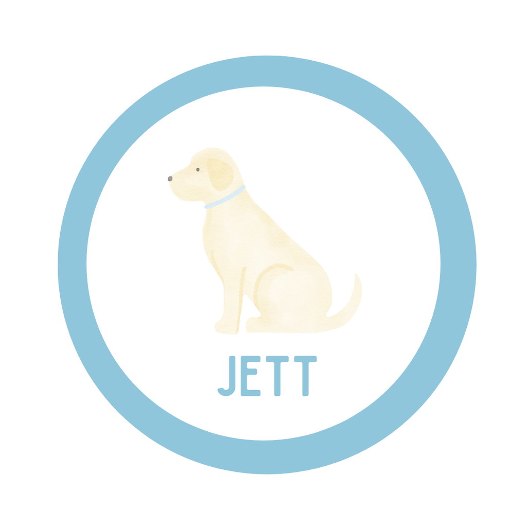 Bag Tag: Yellow Lab (Blue)