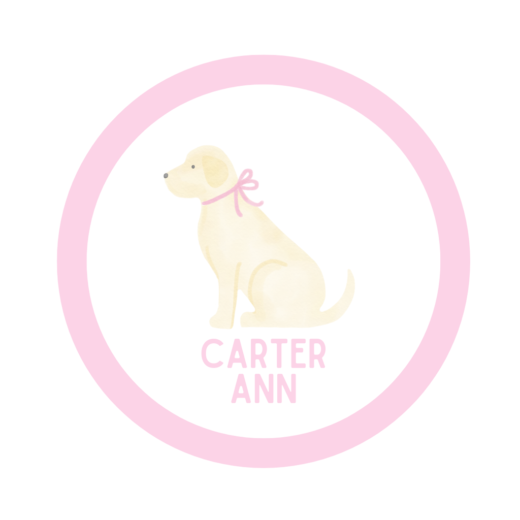 Bag Tag: Yellow Lab (Pink)