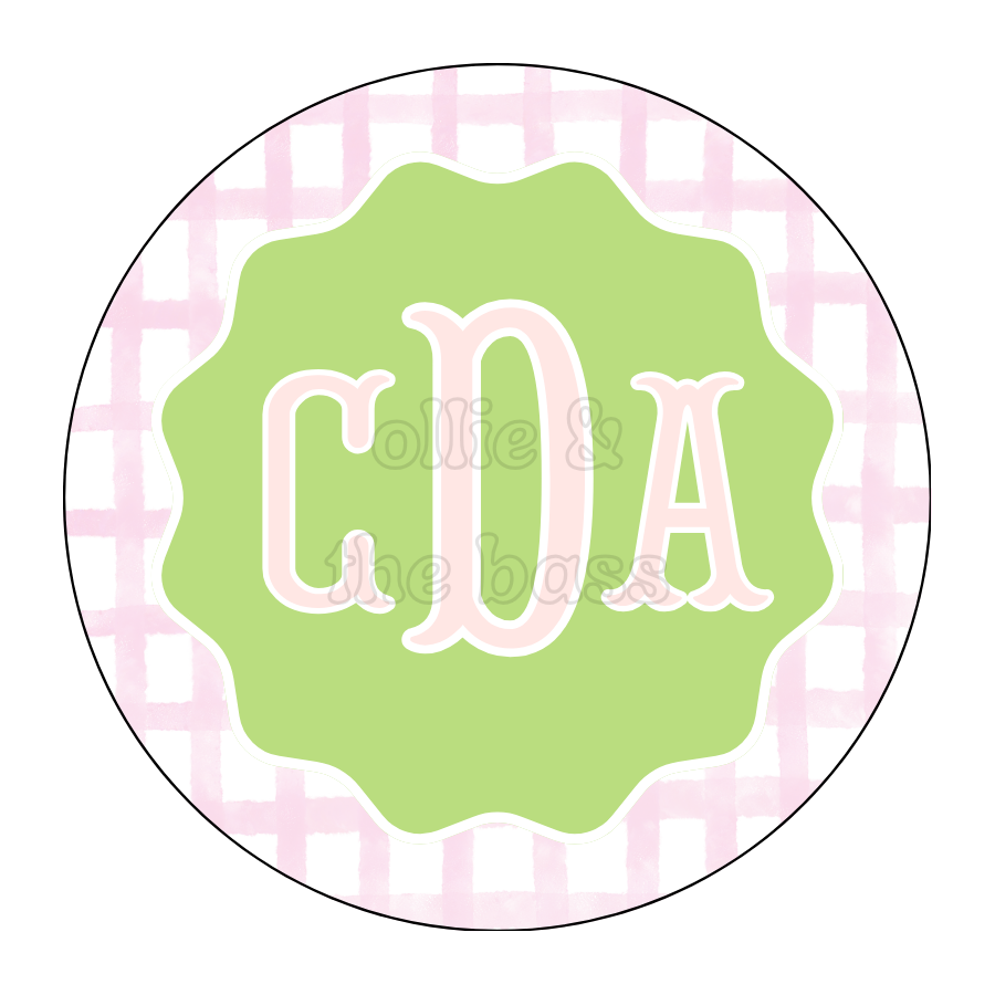 Bag Tag: Fishtail Green + Pink