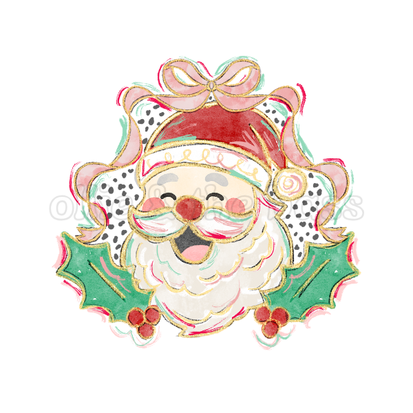 Pink Light Skin Santa Art