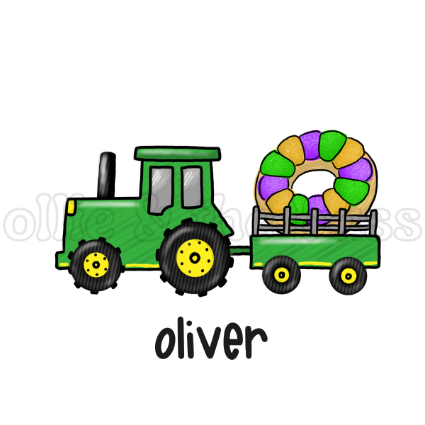 Tractor with King Cake