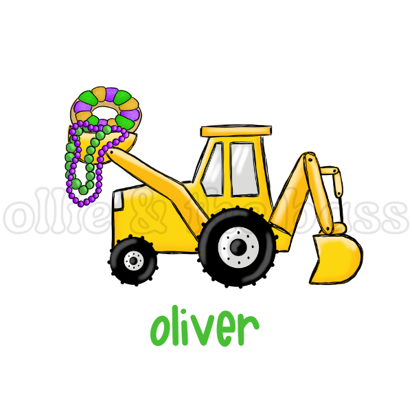 Backhoe Mardi Gras