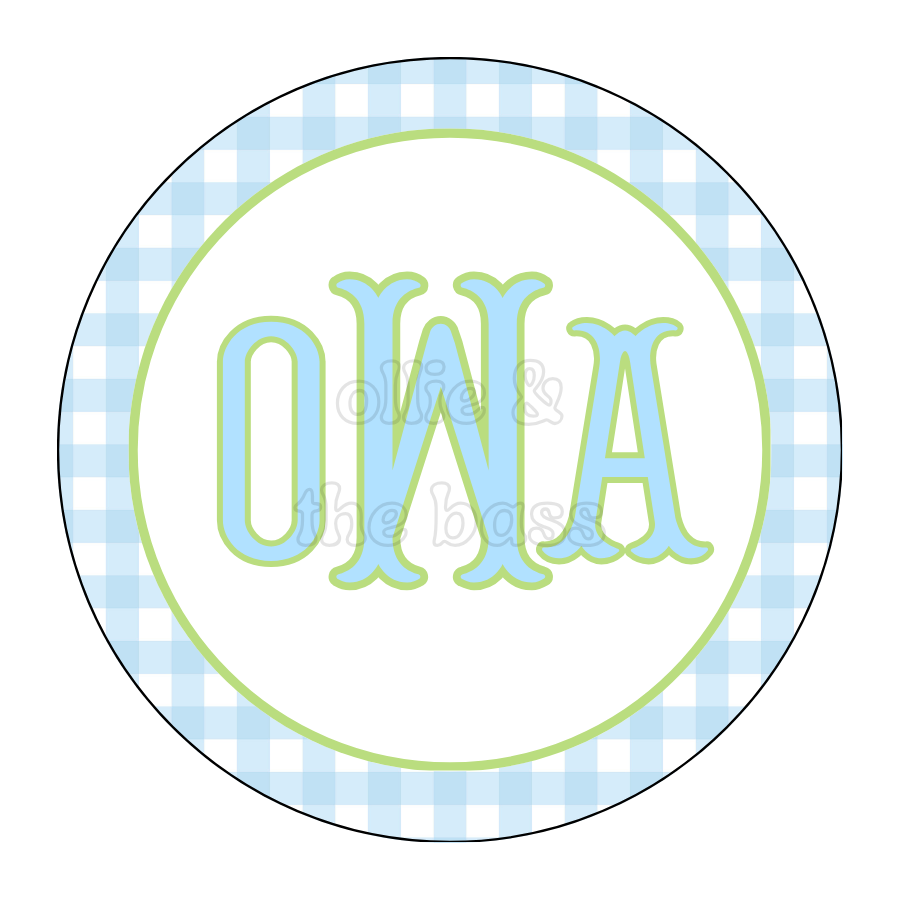 Bag Tag: Gingham & Fishtail