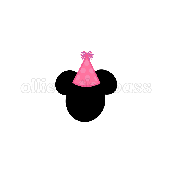 Mouse (Pink Birthday Party Hat)