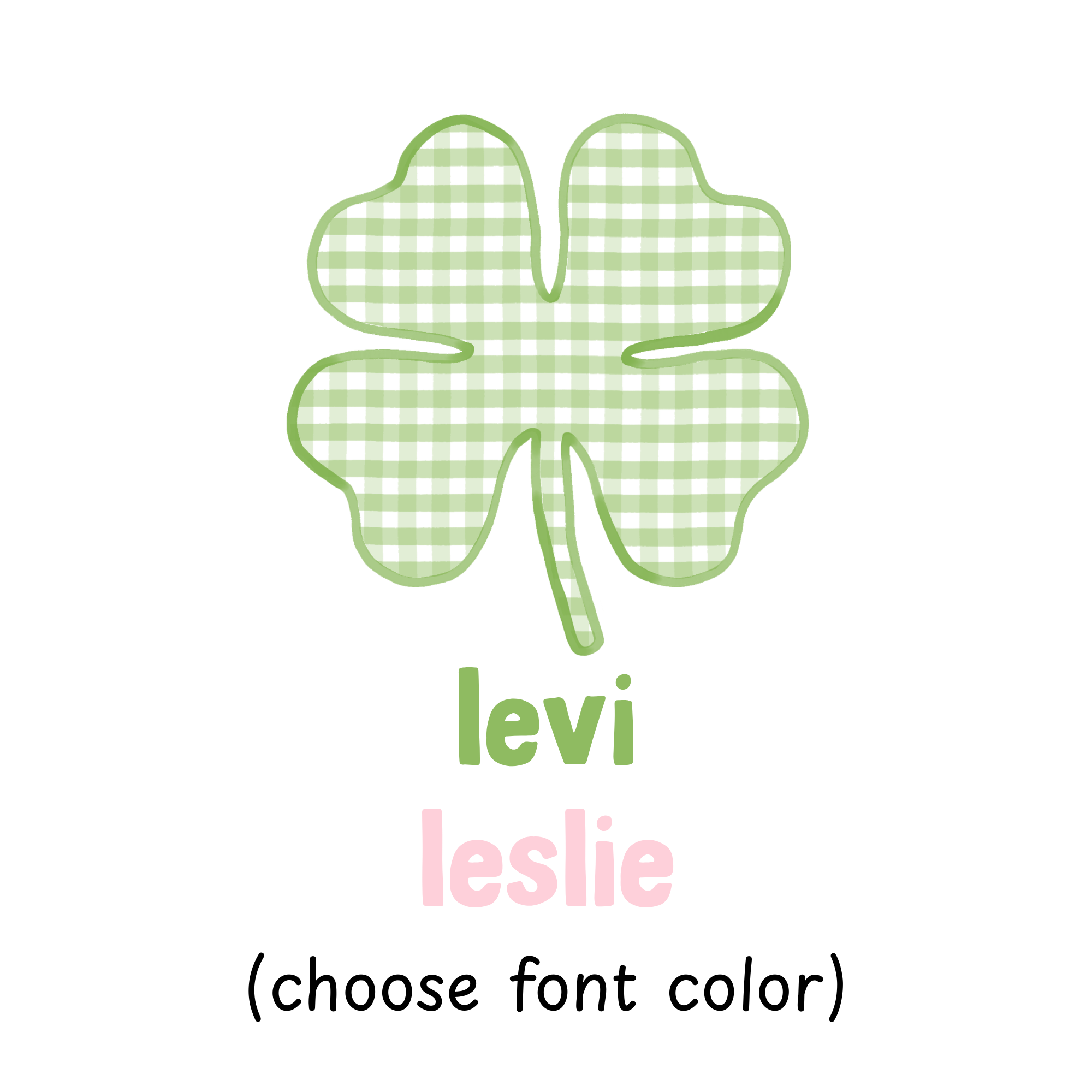 Gingham 4 Leaf Clover