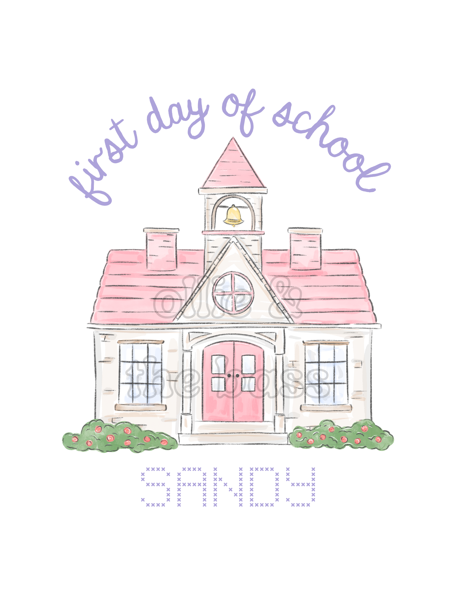 Pink School House Banner