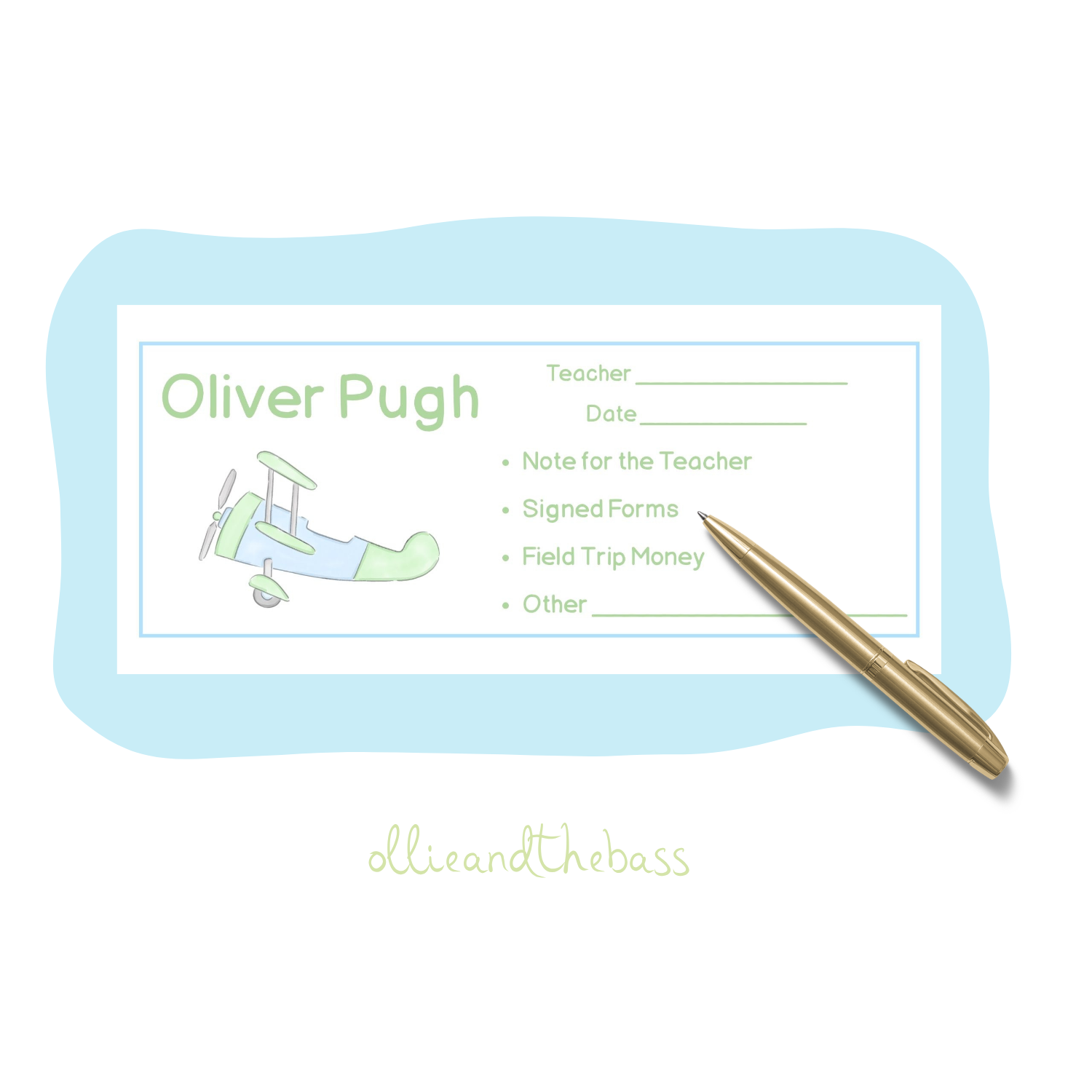 Airplane - School Envelopes