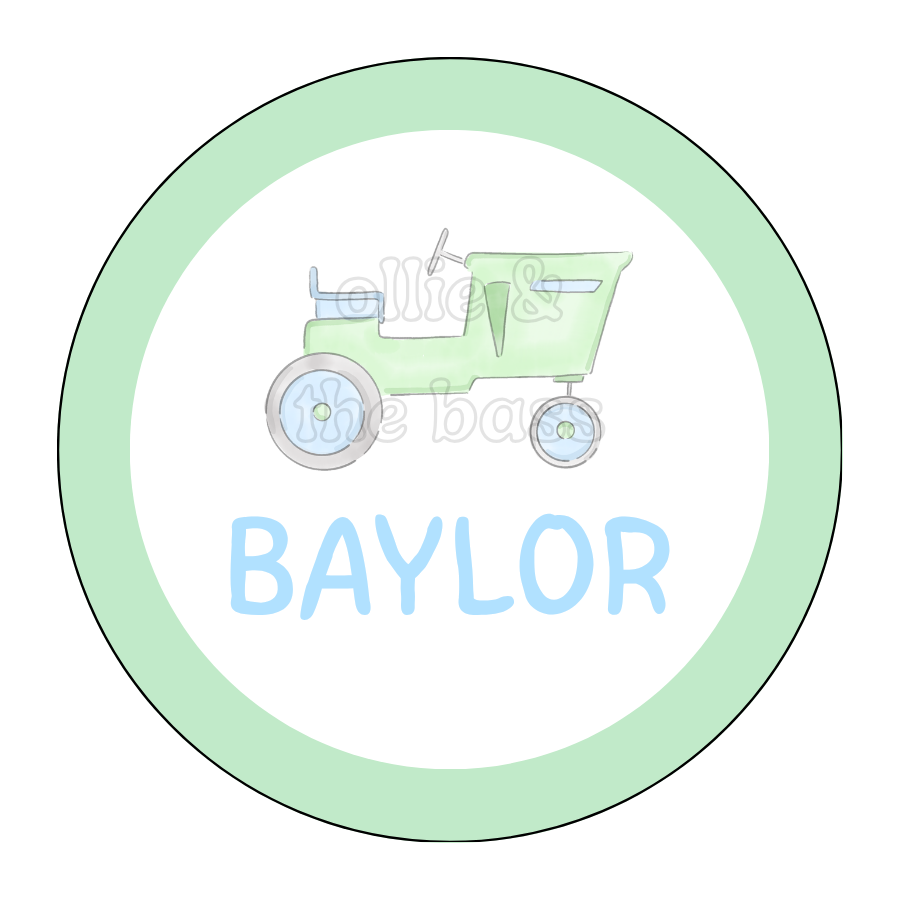 Bag Tag: Tractor