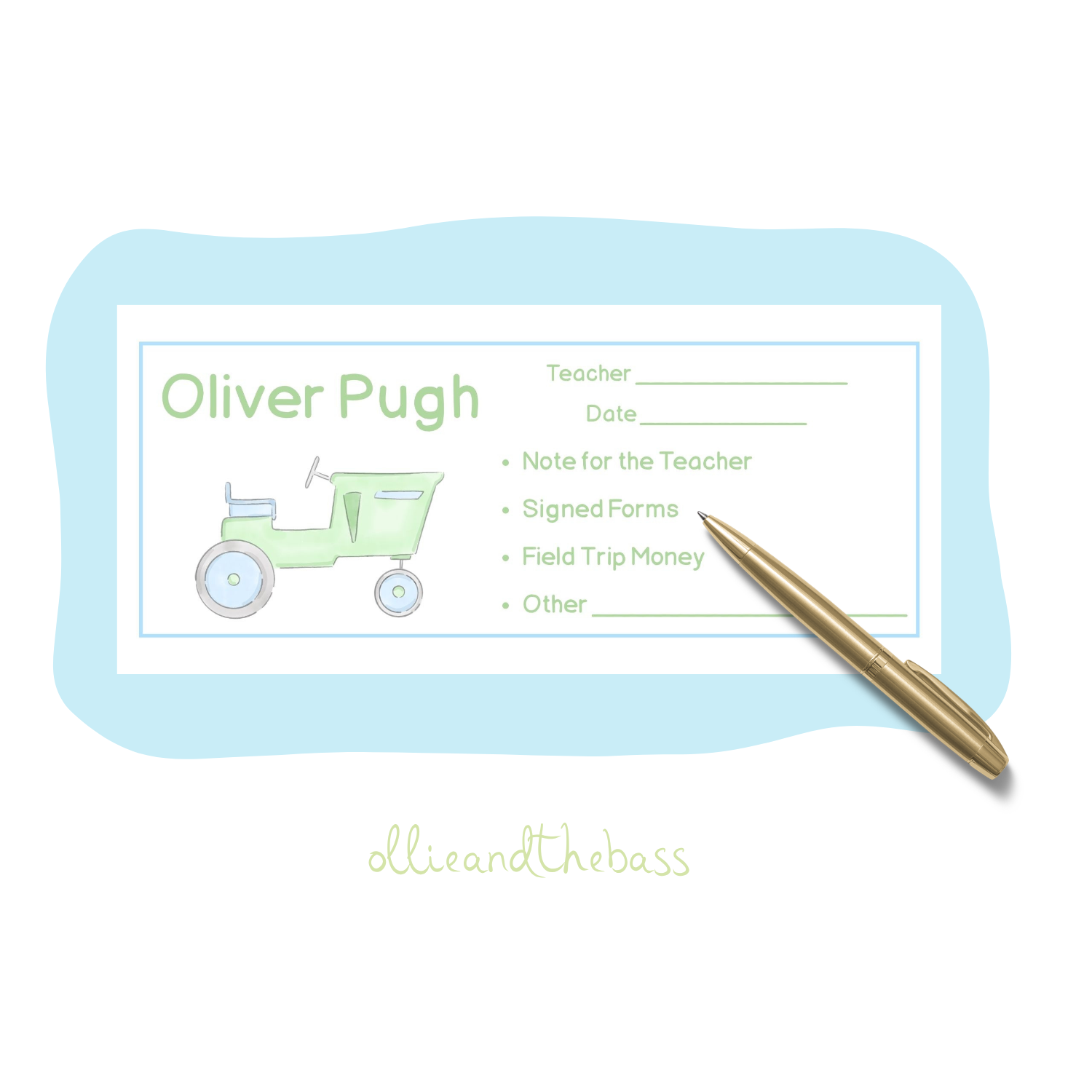 Tractor - School Envelopes
