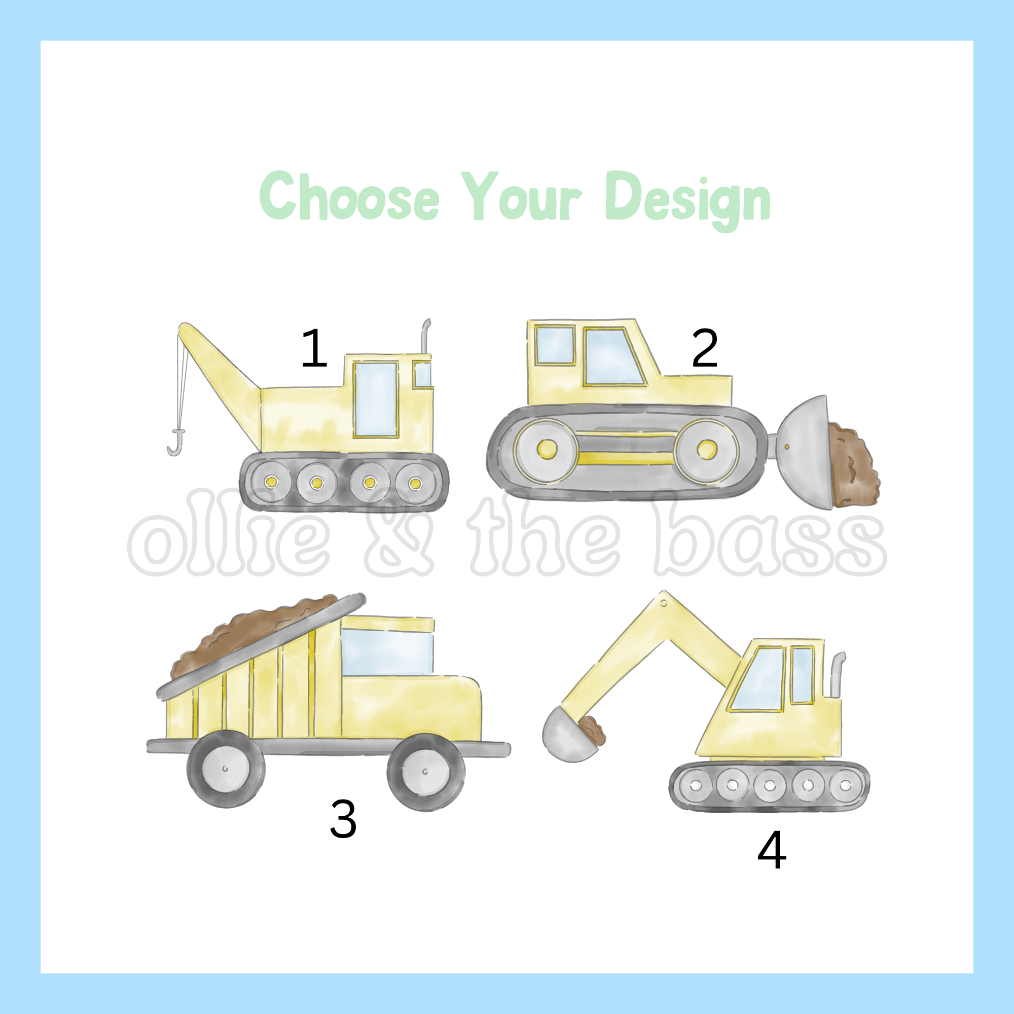 Construction Vehicles School Envelopes