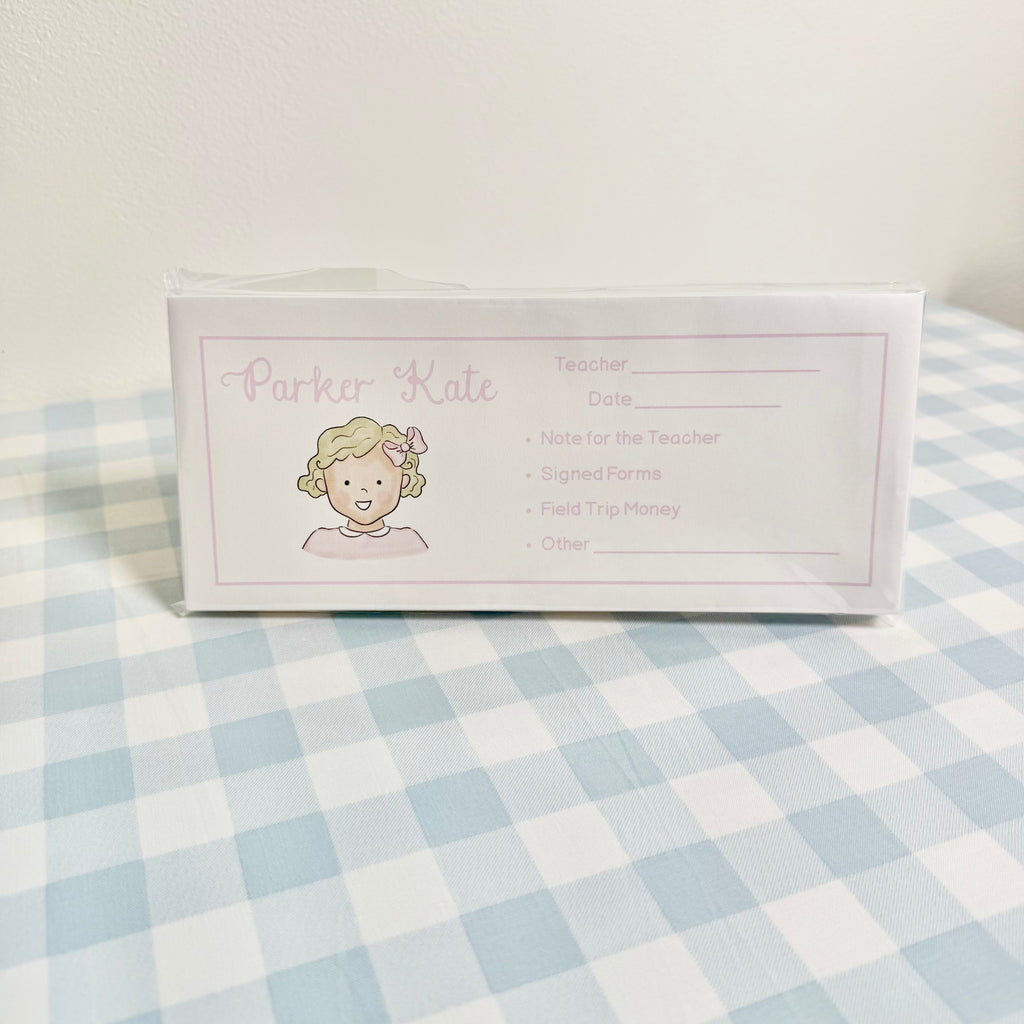 Little Girl Faces- School Envelopes