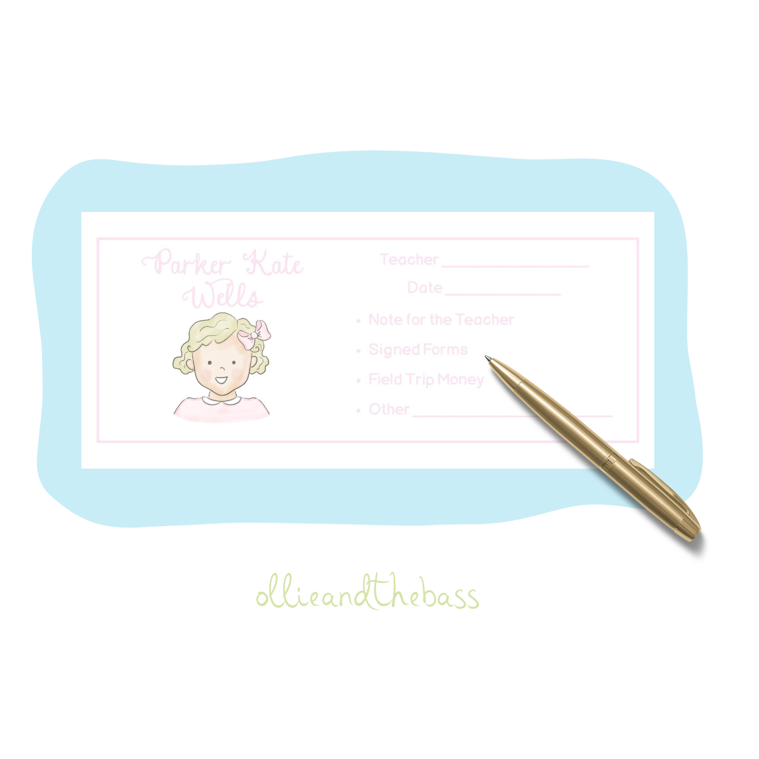 Little Girl Faces- School Envelopes