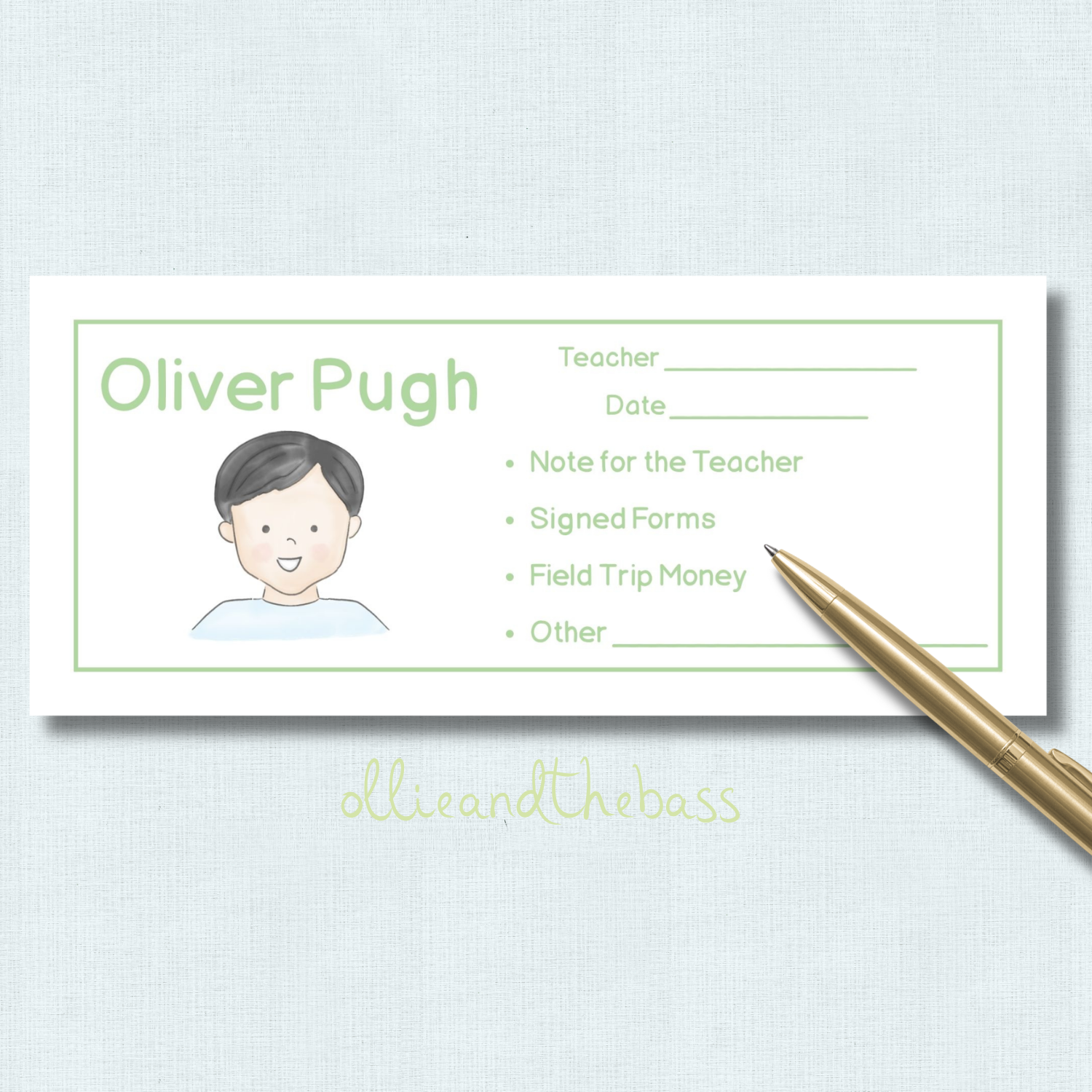 Little Boy Faces- School Envelopes
