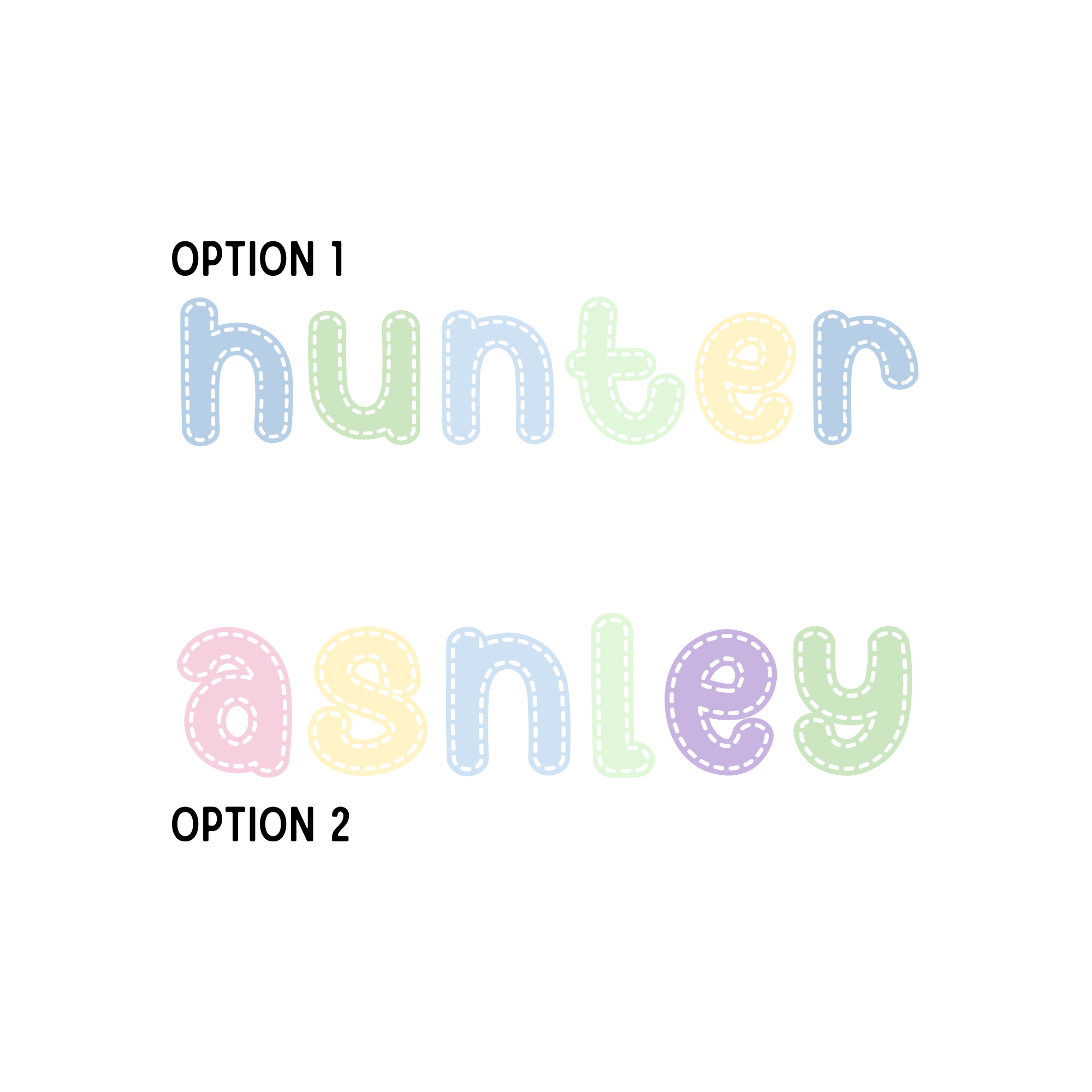Stitched Font
