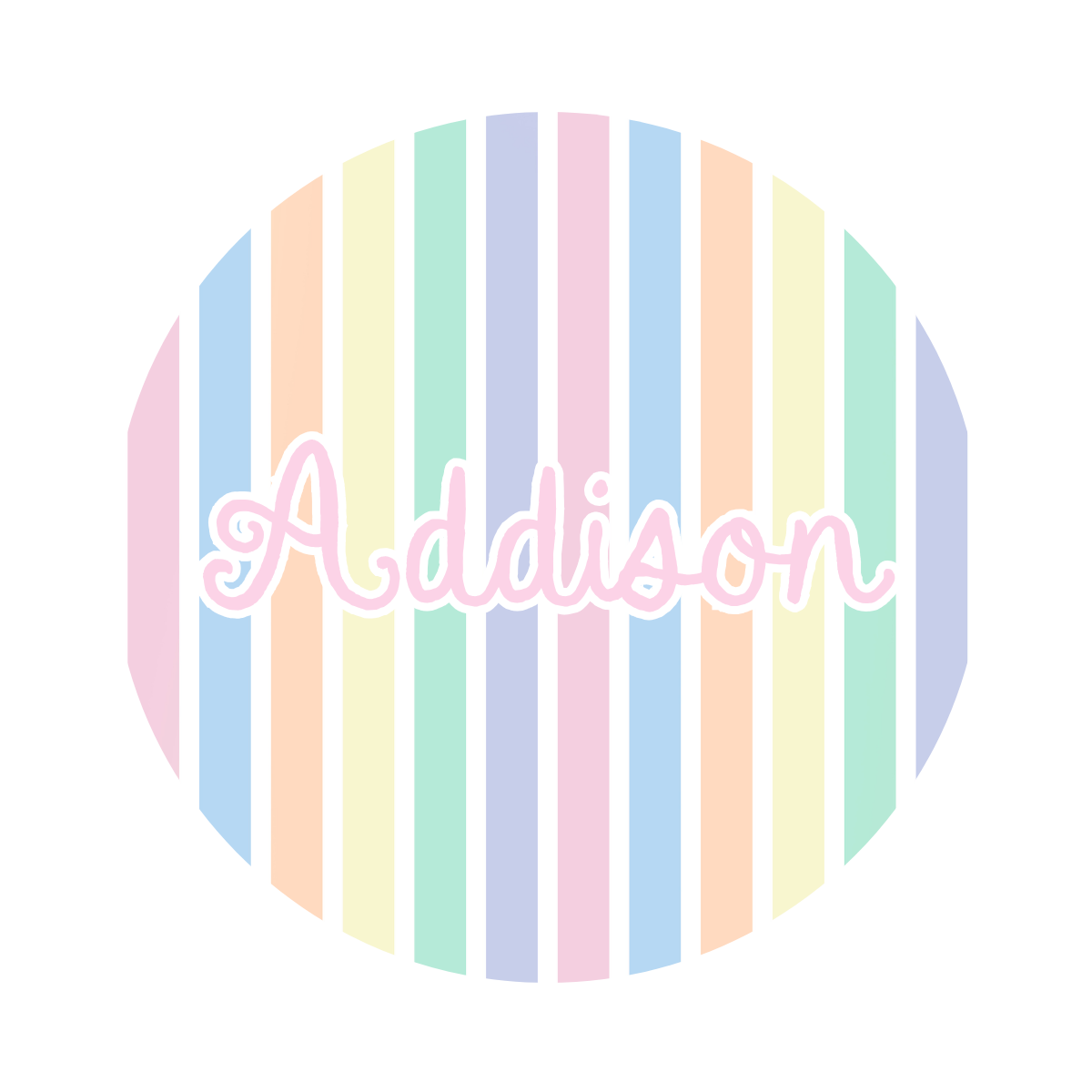 Bag Tag: Stiped Rainbow